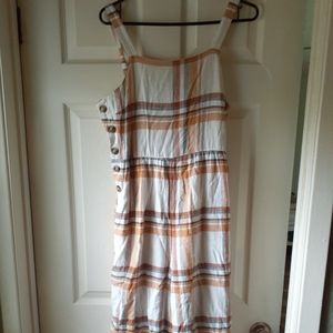 Orange Plaid Jumpsuit